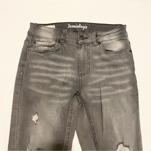 Jeaniologie Women Size 6 High Rise Skinny Jeans Distressed - Picture 2 of 16